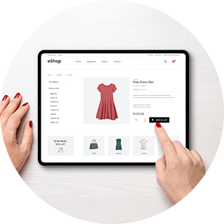 Custom e-commerce website